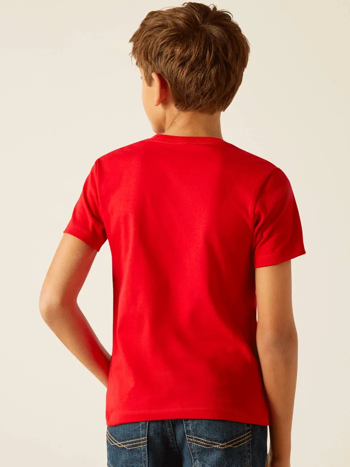 Ariat 10051429 Kids Wanted For Mischief T-Shirt Red