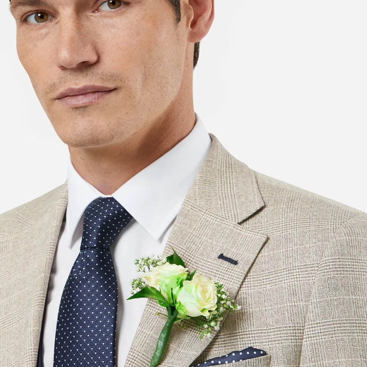 Benetti Philip Slim Fit Suit Jacket - Stone