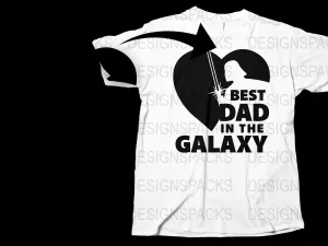 Best Dad in the Galaxy Father's Day Novelty Png Digital Download