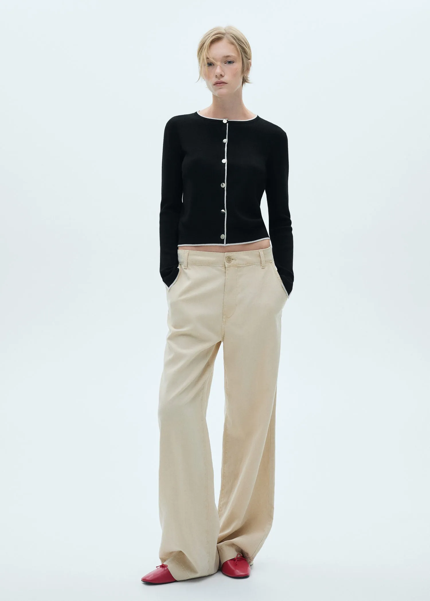 Button knit cardigan - Black