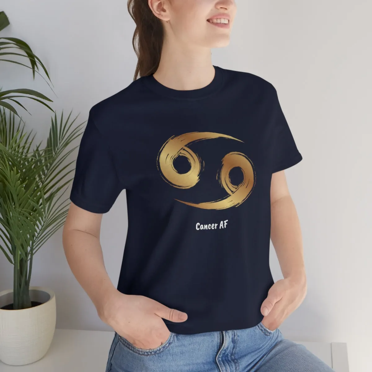Cancer AF Symbol T-Shirt | Fun Cancer T-Shirt | Zodiac T-Shirt | Zodiac Sign Shirt | Astrology | Star Sign | Unisex Jersey Short Sleeve Tee