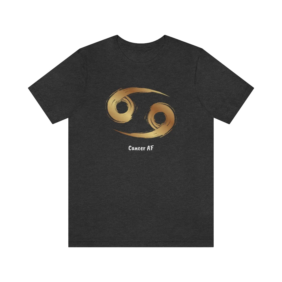 Cancer AF Symbol T-Shirt | Fun Cancer T-Shirt | Zodiac T-Shirt | Zodiac Sign Shirt | Astrology | Star Sign | Unisex Jersey Short Sleeve Tee