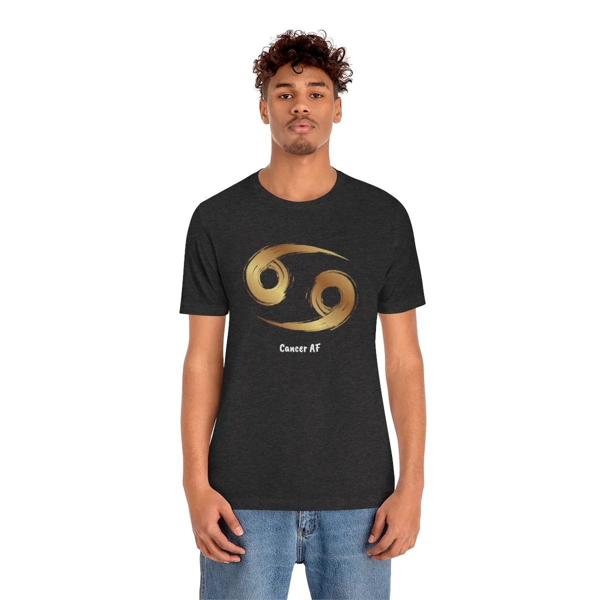 Cancer AF Symbol T-Shirt | Fun Cancer T-Shirt | Zodiac T-Shirt | Zodiac Sign Shirt | Astrology | Star Sign | Unisex Jersey Short Sleeve Tee