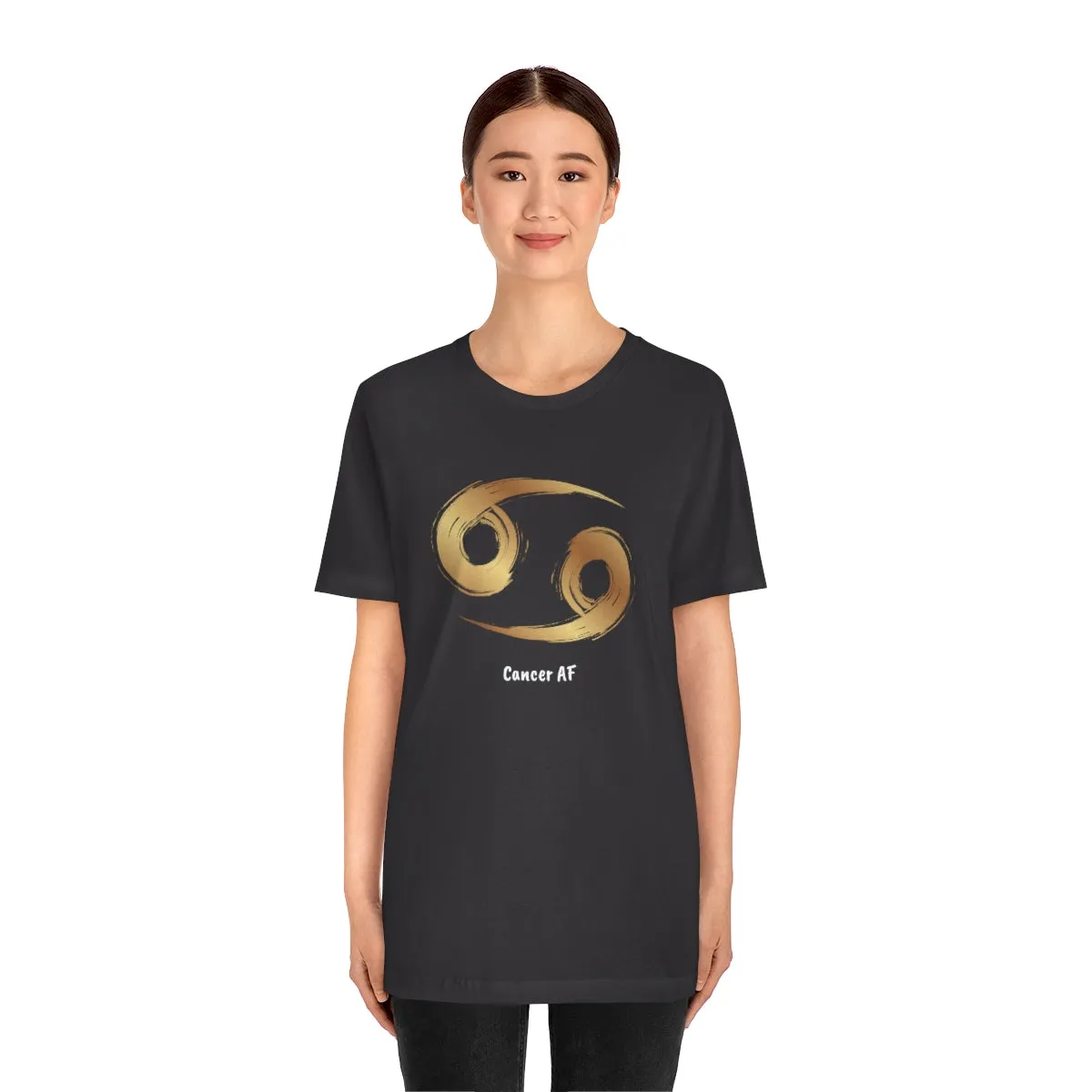Cancer AF Symbol T-Shirt | Fun Cancer T-Shirt | Zodiac T-Shirt | Zodiac Sign Shirt | Astrology | Star Sign | Unisex Jersey Short Sleeve Tee