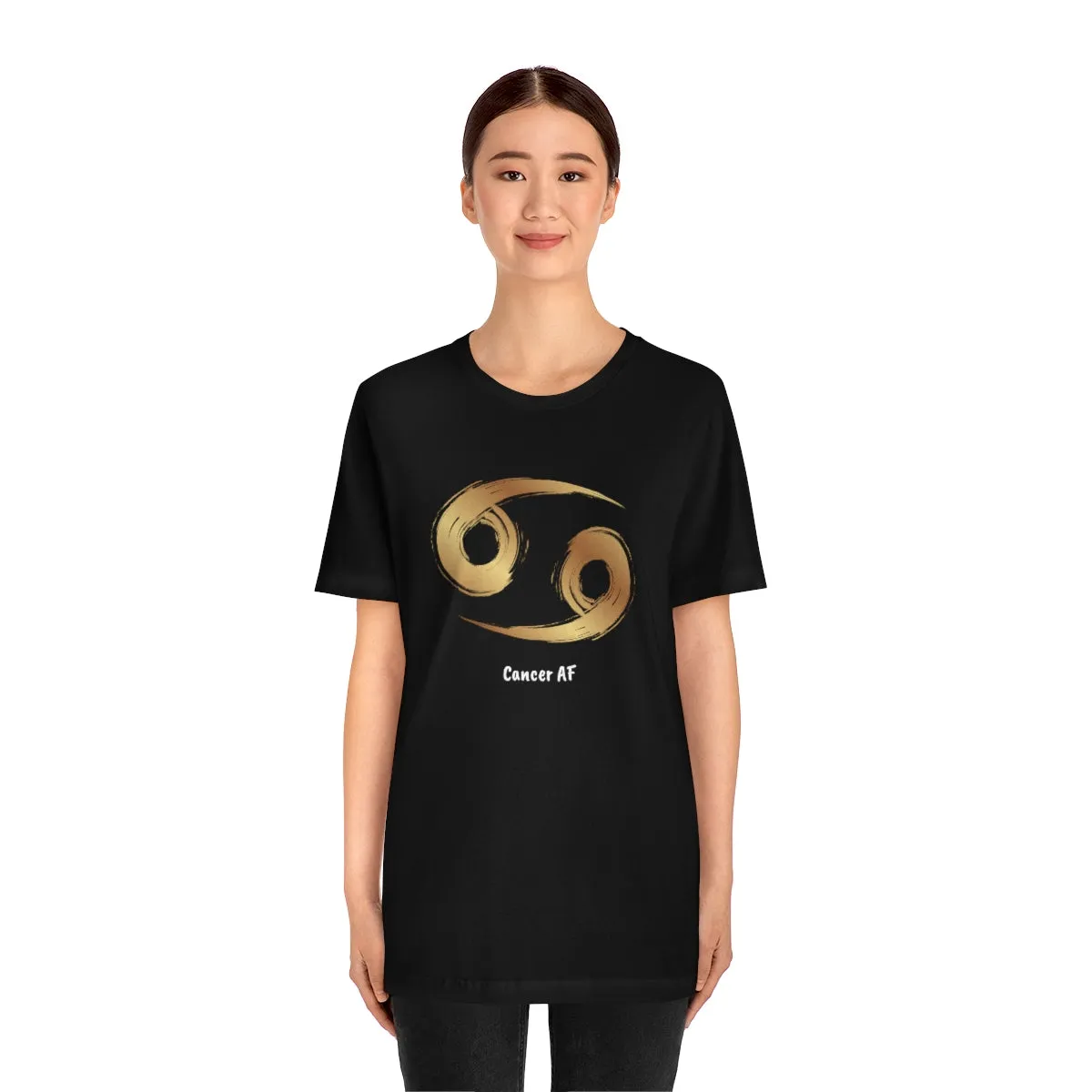 Cancer AF Symbol T-Shirt | Fun Cancer T-Shirt | Zodiac T-Shirt | Zodiac Sign Shirt | Astrology | Star Sign | Unisex Jersey Short Sleeve Tee