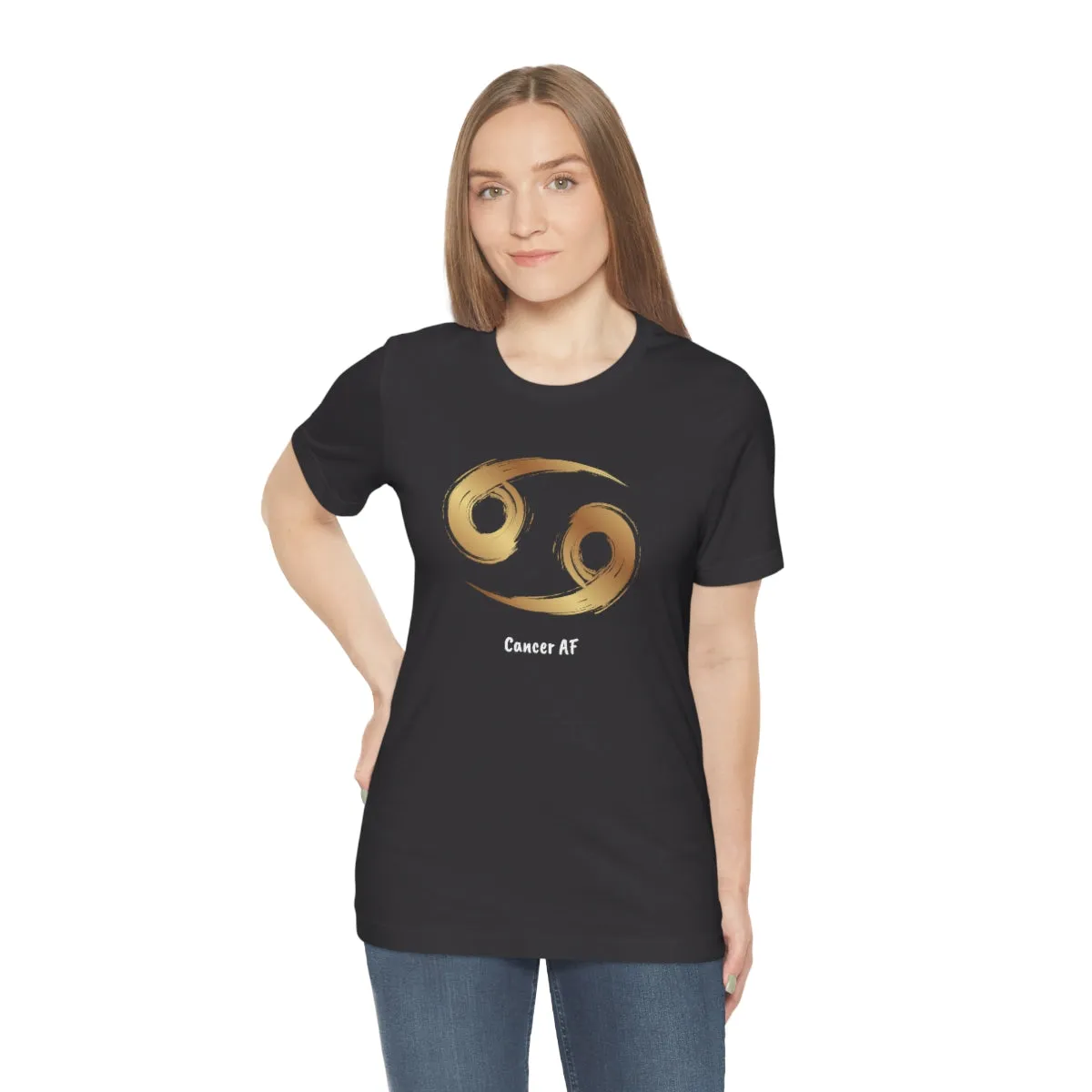 Cancer AF Symbol T-Shirt | Fun Cancer T-Shirt | Zodiac T-Shirt | Zodiac Sign Shirt | Astrology | Star Sign | Unisex Jersey Short Sleeve Tee
