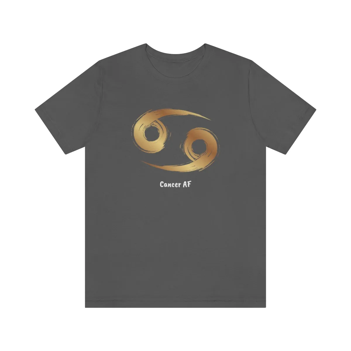 Cancer AF Symbol T-Shirt | Fun Cancer T-Shirt | Zodiac T-Shirt | Zodiac Sign Shirt | Astrology | Star Sign | Unisex Jersey Short Sleeve Tee