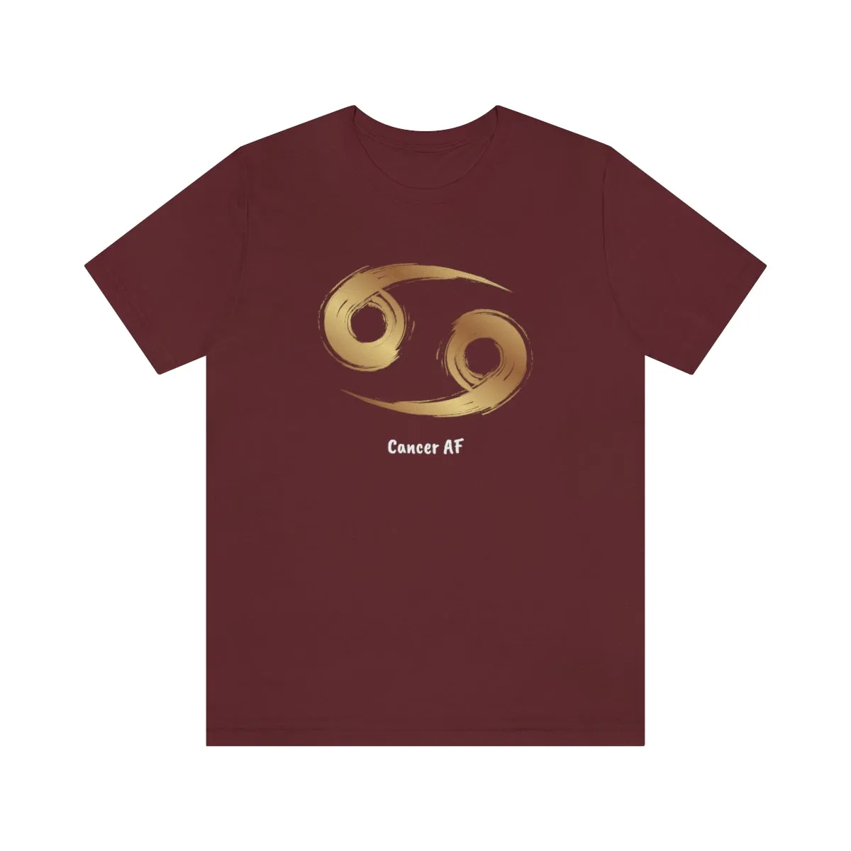 Cancer AF Symbol T-Shirt | Fun Cancer T-Shirt | Zodiac T-Shirt | Zodiac Sign Shirt | Astrology | Star Sign | Unisex Jersey Short Sleeve Tee