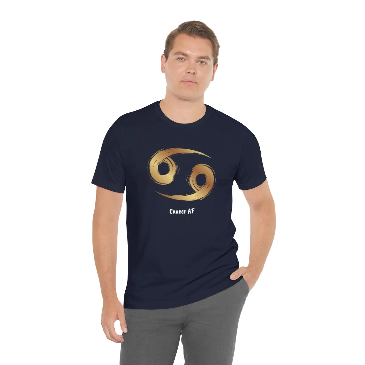 Cancer AF Symbol T-Shirt | Fun Cancer T-Shirt | Zodiac T-Shirt | Zodiac Sign Shirt | Astrology | Star Sign | Unisex Jersey Short Sleeve Tee