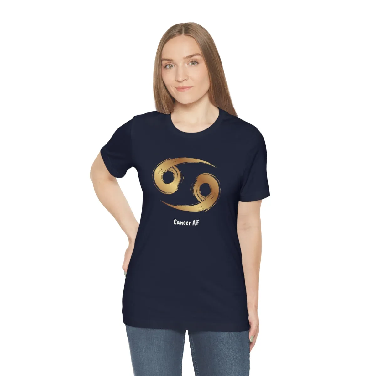 Cancer AF Symbol T-Shirt | Fun Cancer T-Shirt | Zodiac T-Shirt | Zodiac Sign Shirt | Astrology | Star Sign | Unisex Jersey Short Sleeve Tee