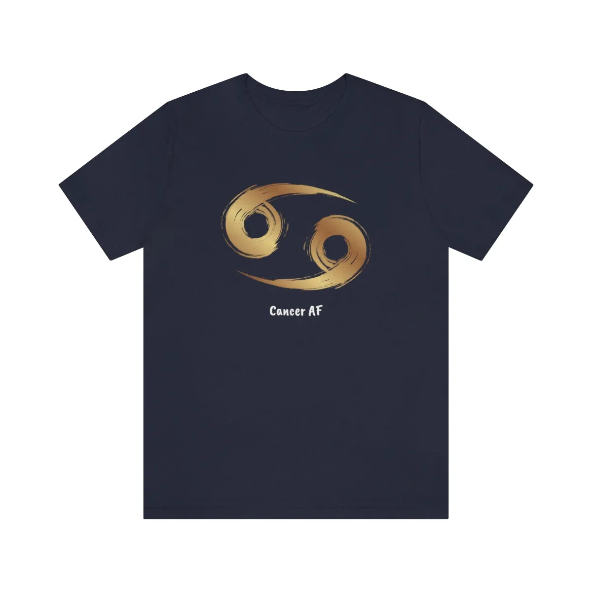 Cancer AF Symbol T-Shirt | Fun Cancer T-Shirt | Zodiac T-Shirt | Zodiac Sign Shirt | Astrology | Star Sign | Unisex Jersey Short Sleeve Tee