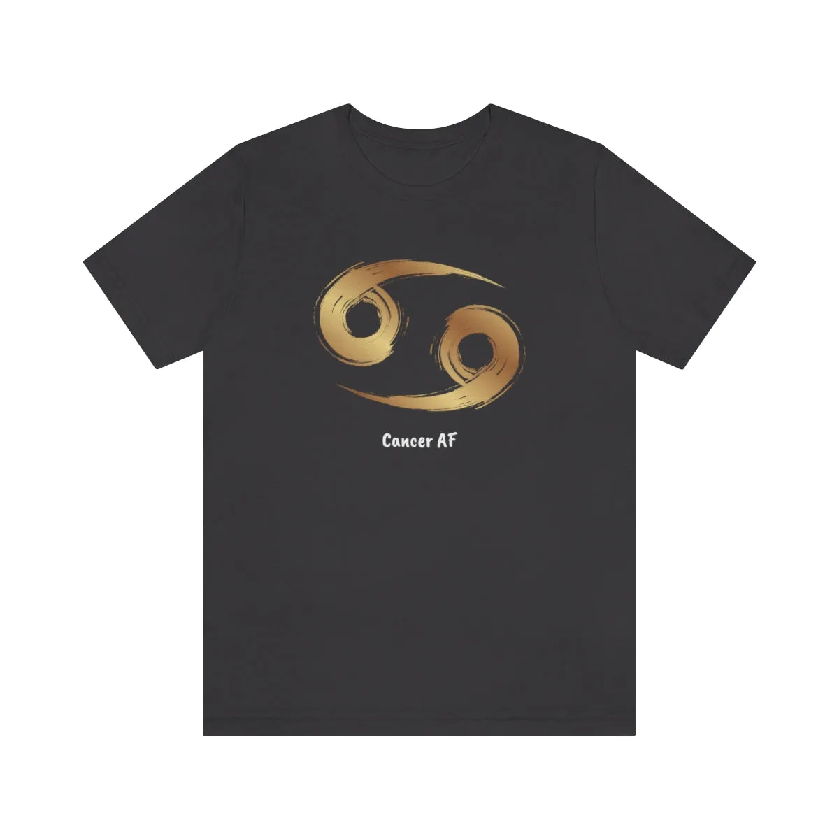 Cancer AF Symbol T-Shirt | Fun Cancer T-Shirt | Zodiac T-Shirt | Zodiac Sign Shirt | Astrology | Star Sign | Unisex Jersey Short Sleeve Tee