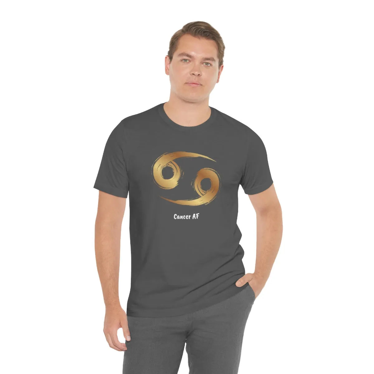 Cancer AF Symbol T-Shirt | Fun Cancer T-Shirt | Zodiac T-Shirt | Zodiac Sign Shirt | Astrology | Star Sign | Unisex Jersey Short Sleeve Tee