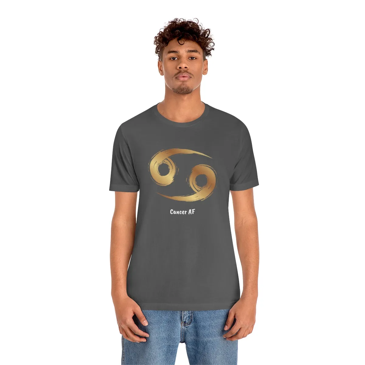 Cancer AF Symbol T-Shirt | Fun Cancer T-Shirt | Zodiac T-Shirt | Zodiac Sign Shirt | Astrology | Star Sign | Unisex Jersey Short Sleeve Tee