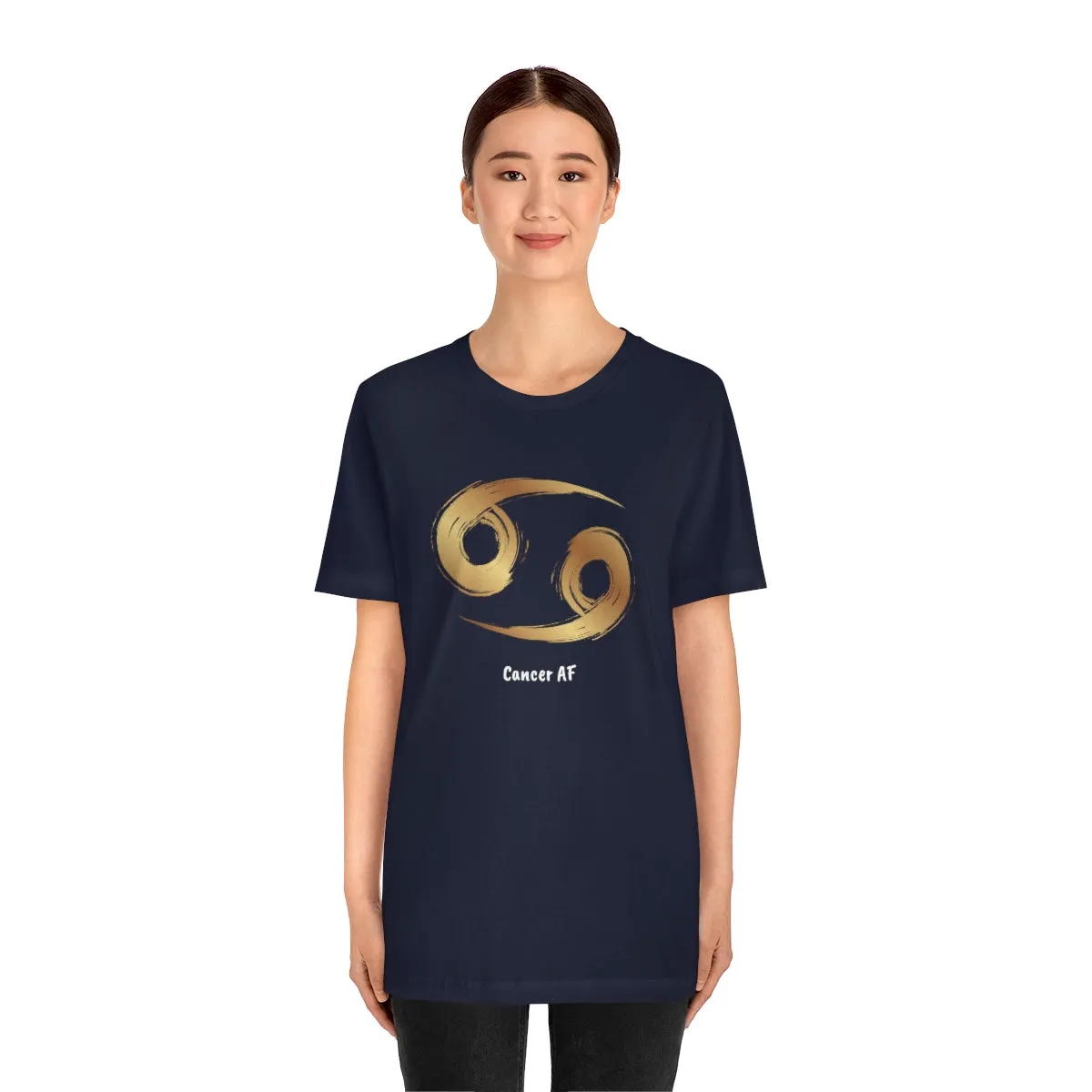 Cancer AF Symbol T-Shirt | Fun Cancer T-Shirt | Zodiac T-Shirt | Zodiac Sign Shirt | Astrology | Star Sign | Unisex Jersey Short Sleeve Tee
