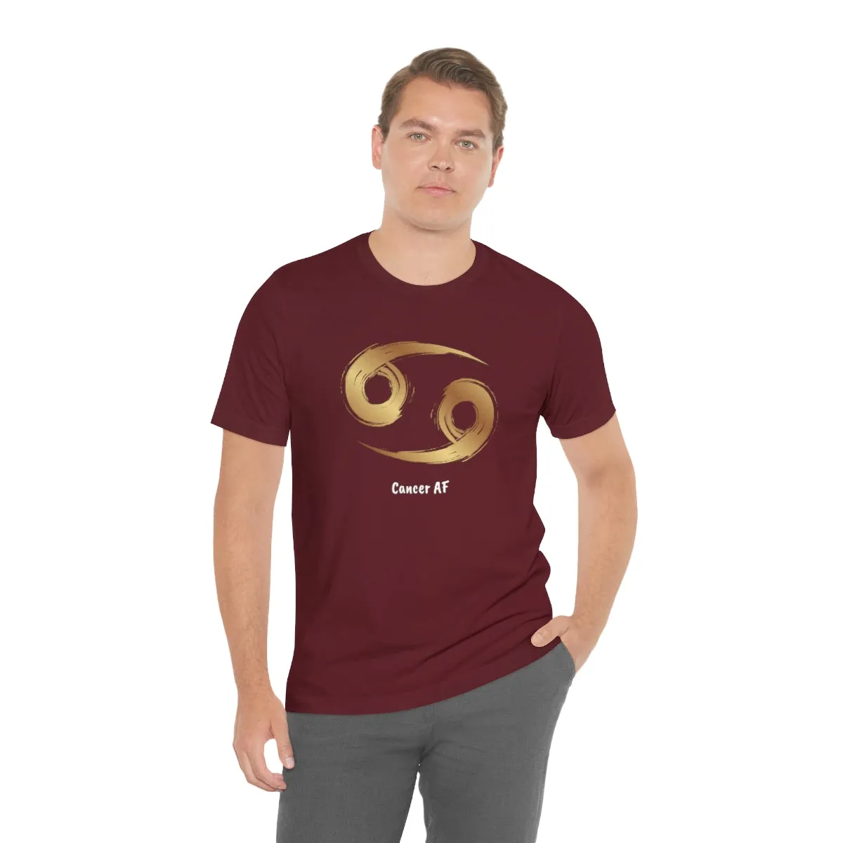 Cancer AF Symbol T-Shirt | Fun Cancer T-Shirt | Zodiac T-Shirt | Zodiac Sign Shirt | Astrology | Star Sign | Unisex Jersey Short Sleeve Tee