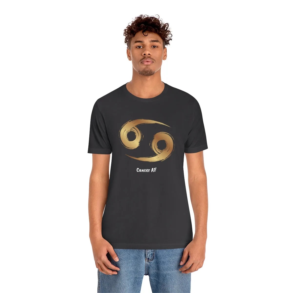 Cancer AF Symbol T-Shirt | Fun Cancer T-Shirt | Zodiac T-Shirt | Zodiac Sign Shirt | Astrology | Star Sign | Unisex Jersey Short Sleeve Tee