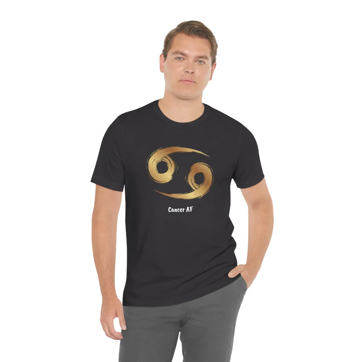 Cancer AF Symbol T-Shirt | Fun Cancer T-Shirt | Zodiac T-Shirt | Zodiac Sign Shirt | Astrology | Star Sign | Unisex Jersey Short Sleeve Tee