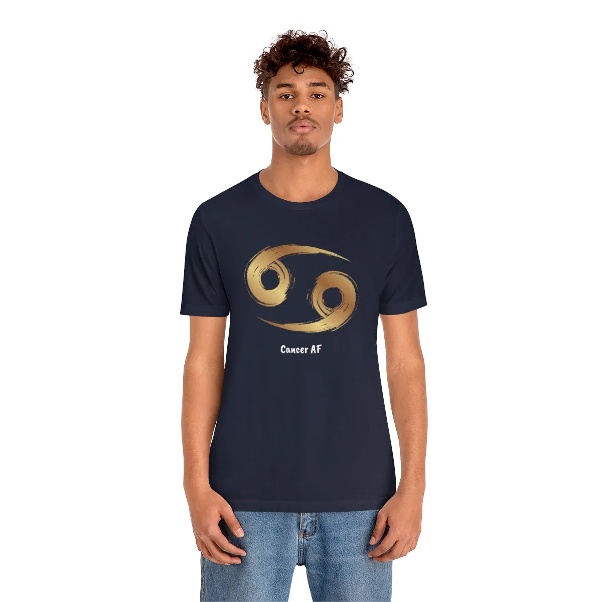 Cancer AF Symbol T-Shirt | Fun Cancer T-Shirt | Zodiac T-Shirt | Zodiac Sign Shirt | Astrology | Star Sign | Unisex Jersey Short Sleeve Tee