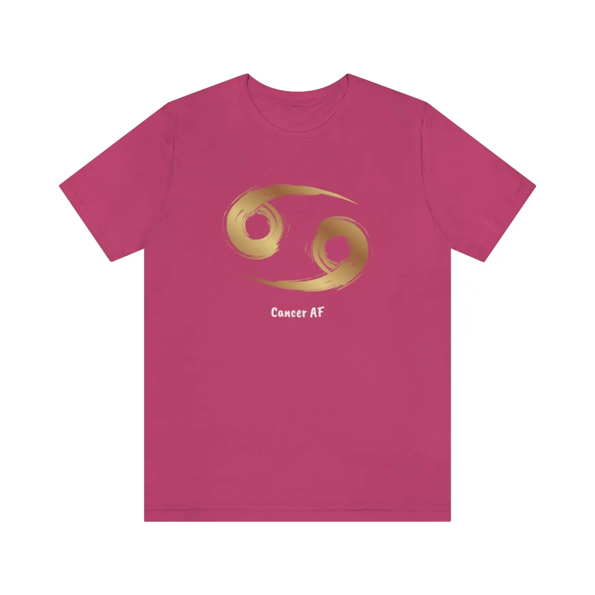 Cancer AF Symbol T-Shirt | Fun Cancer T-Shirt | Zodiac T-Shirt | Zodiac Sign Shirt | Astrology | Star Sign | Unisex Jersey Short Sleeve Tee