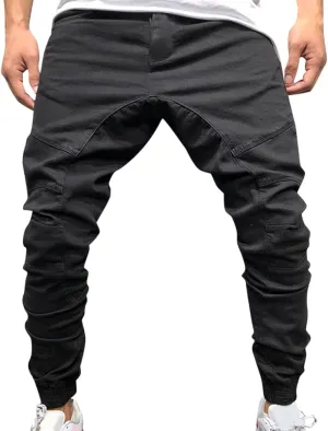 Cargo Pants for Men Relaxed Fit Mens Cargo Pants Sweatpants Men's Heavyweight Cargo Fleece Sweatpants Stretch Elastic