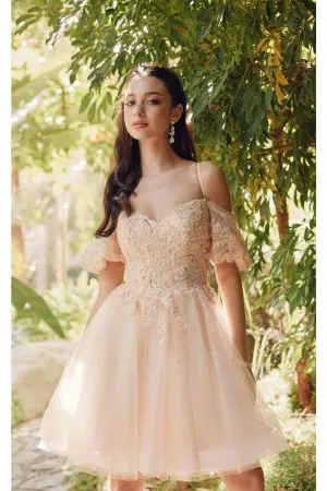Champagne Bridesmaid Dresses-Inexpensive Glitter Off-Shoulder Juliet 886