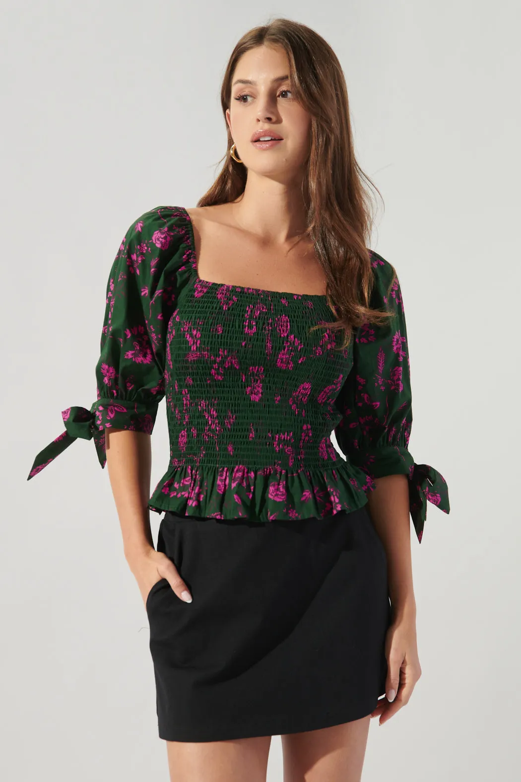 Close to You Smocked Peplum Top