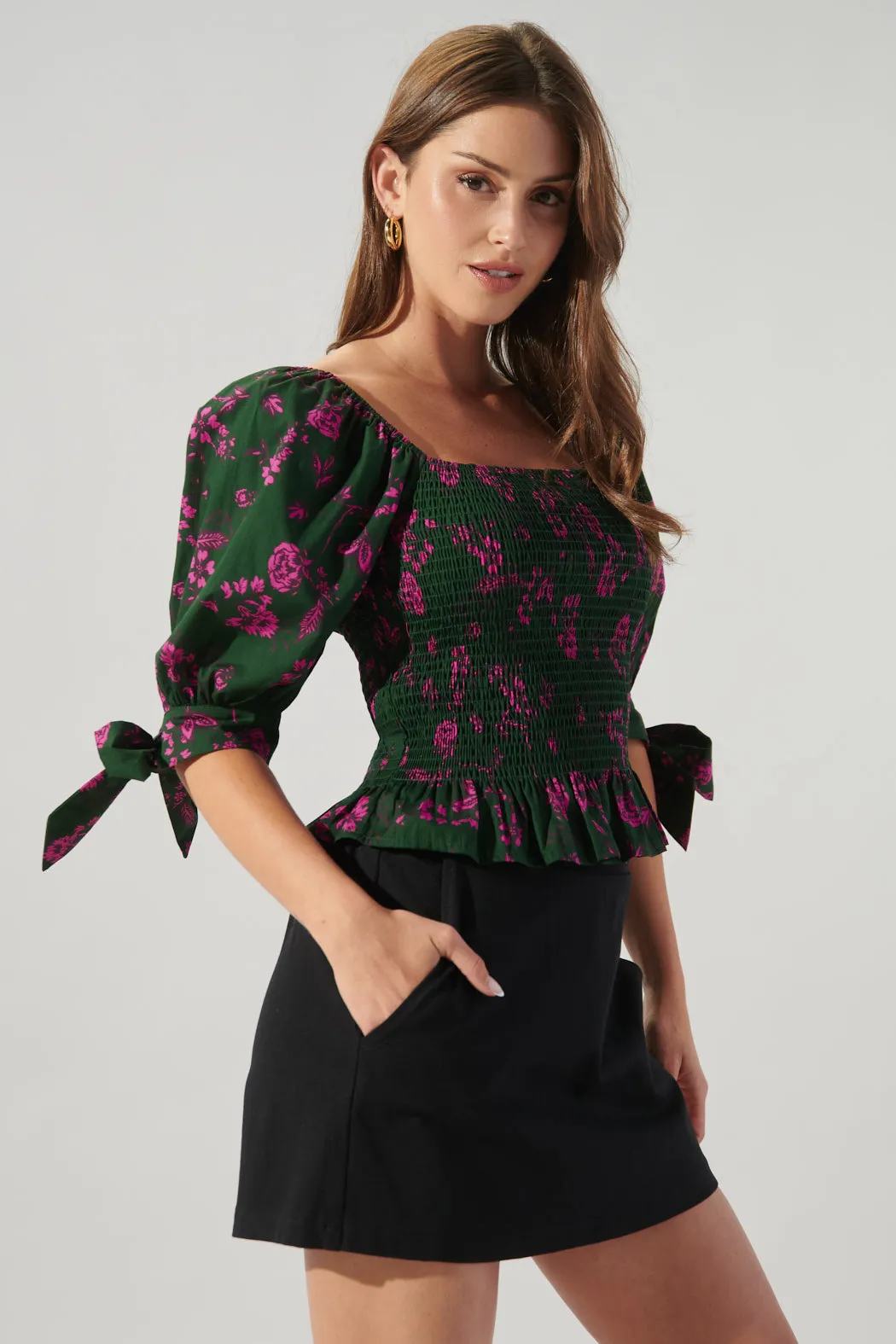 Close to You Smocked Peplum Top