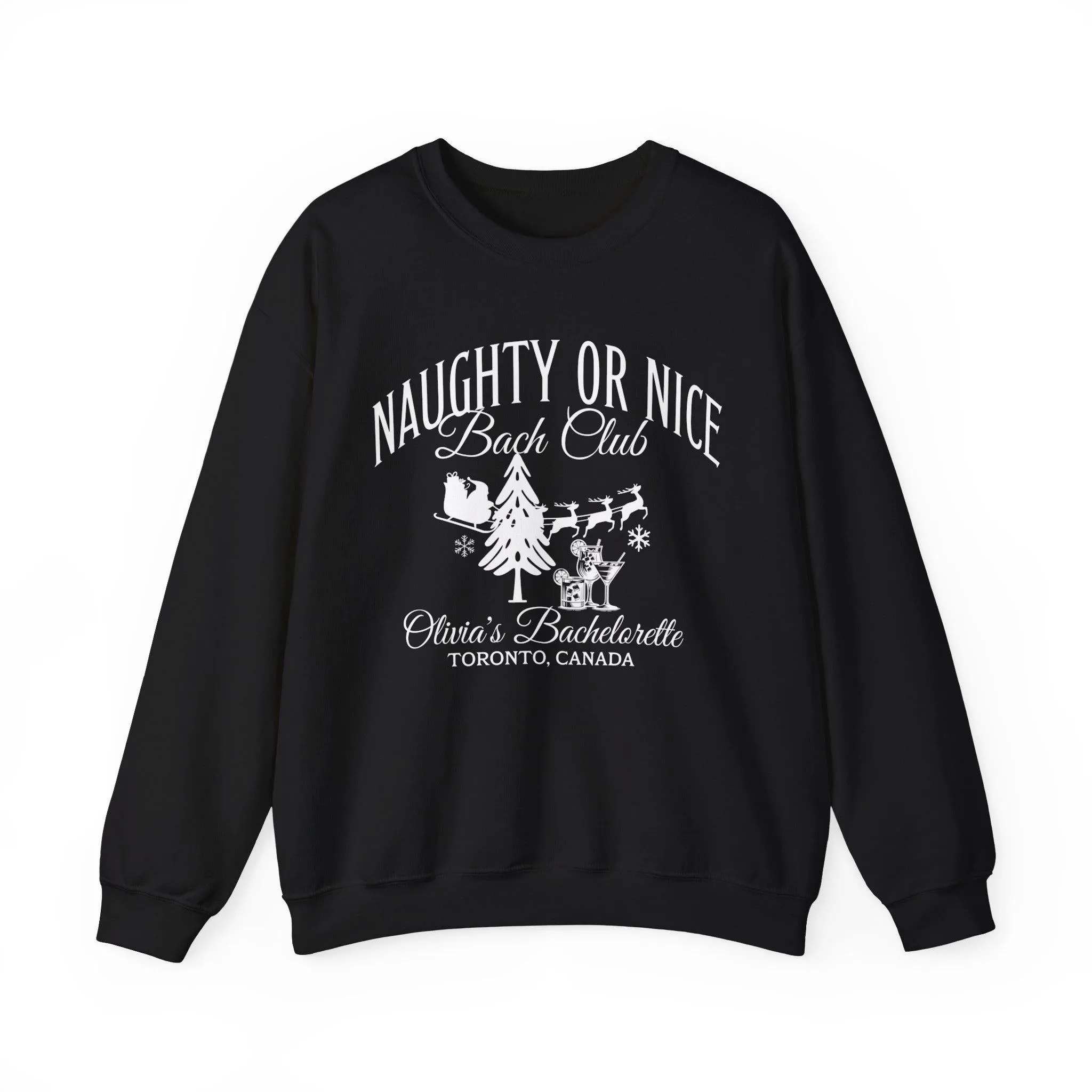 Custom Christmas Bachelorette Sweatshirts, Matching Sweatshirts for Bridesmaids, The Bach Social Club Sweatshirts, Winter Wedding