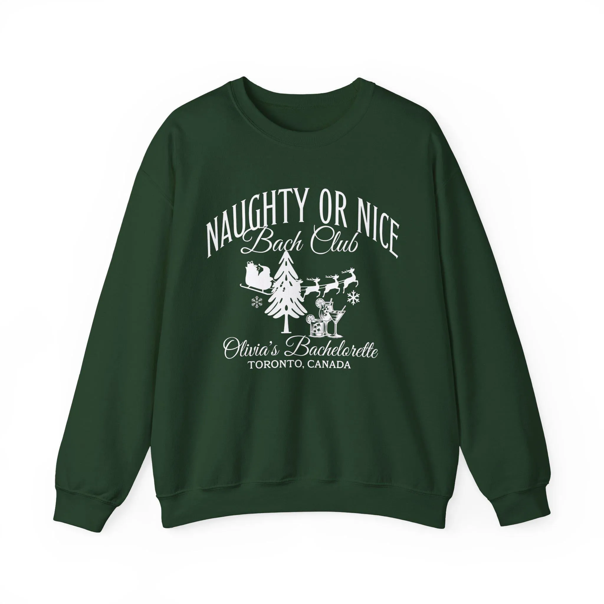 Custom Christmas Bachelorette Sweatshirts, Matching Sweatshirts for Bridesmaids, The Bach Social Club Sweatshirts, Winter Wedding