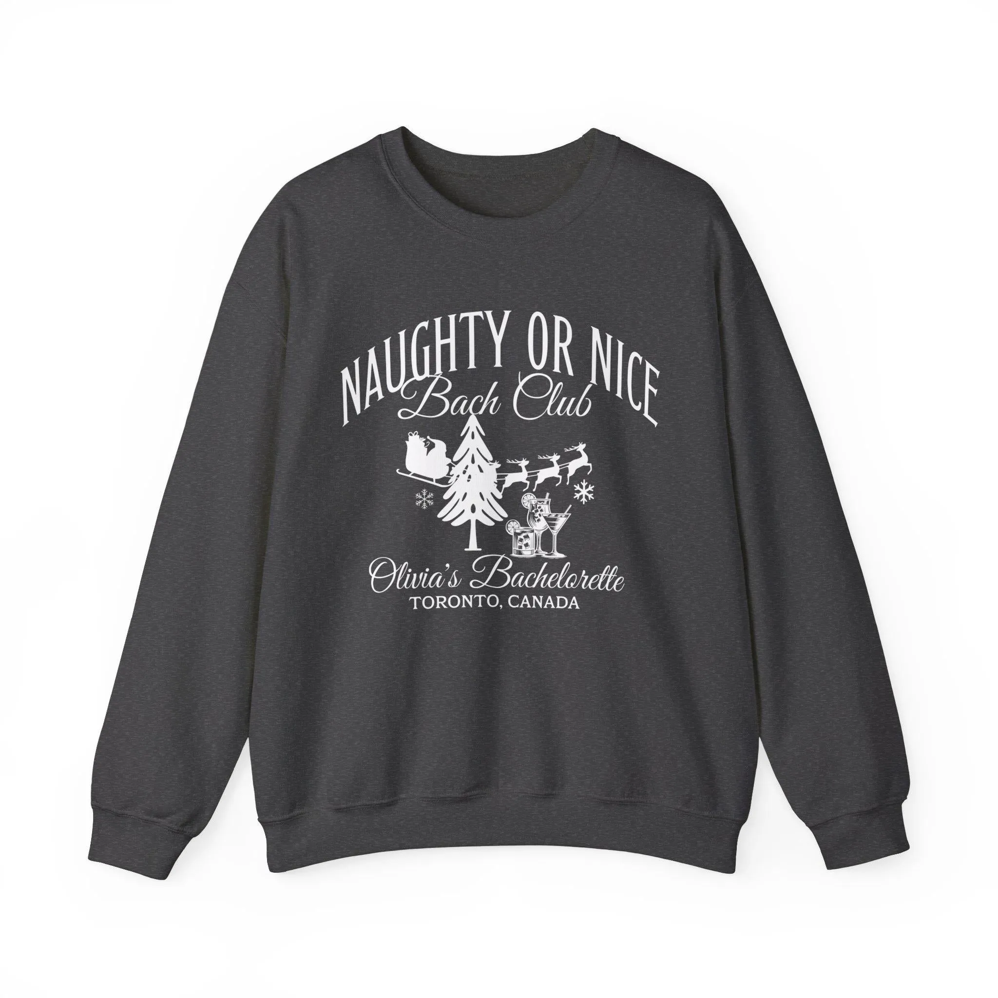 Custom Christmas Bachelorette Sweatshirts, Matching Sweatshirts for Bridesmaids, The Bach Social Club Sweatshirts, Winter Wedding