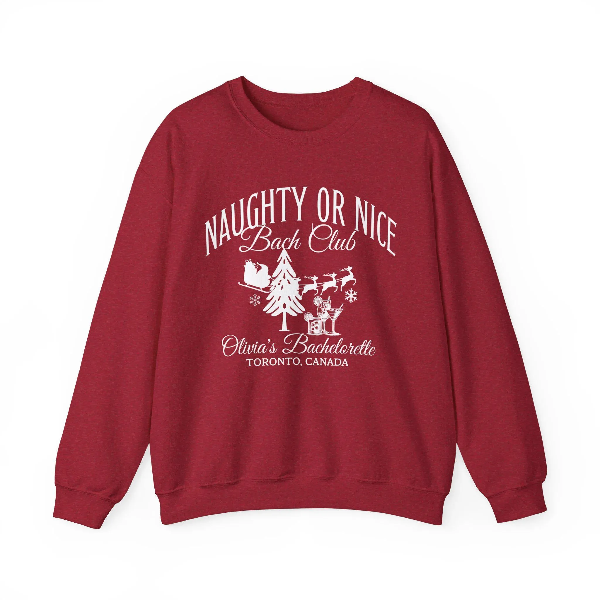 Custom Christmas Bachelorette Sweatshirts, Matching Sweatshirts for Bridesmaids, The Bach Social Club Sweatshirts, Winter Wedding