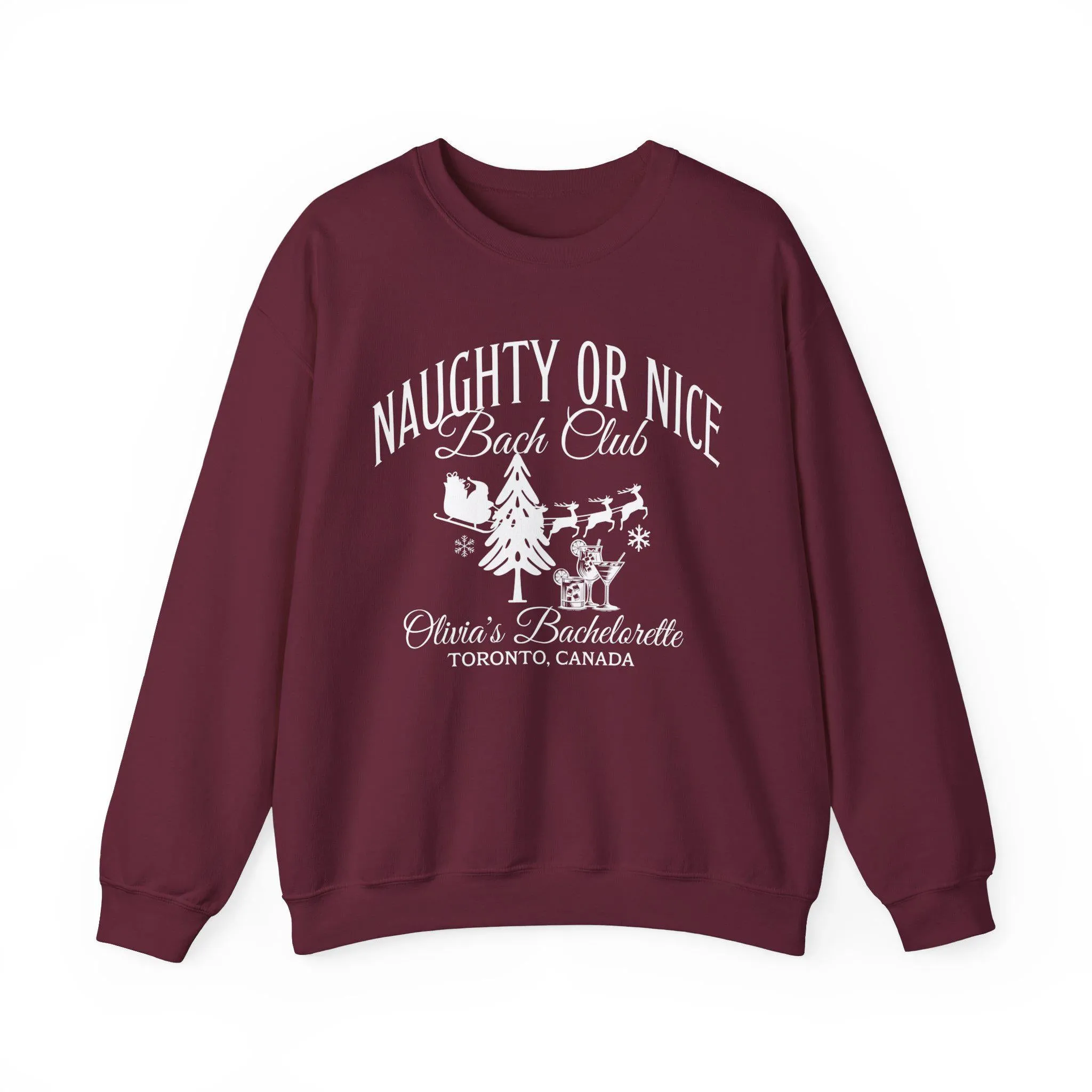 Custom Christmas Bachelorette Sweatshirts, Matching Sweatshirts for Bridesmaids, The Bach Social Club Sweatshirts, Winter Wedding