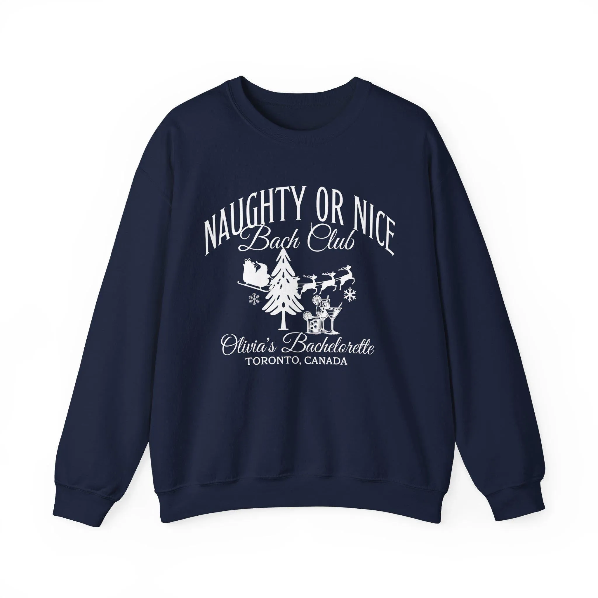 Custom Christmas Bachelorette Sweatshirts, Matching Sweatshirts for Bridesmaids, The Bach Social Club Sweatshirts, Winter Wedding
