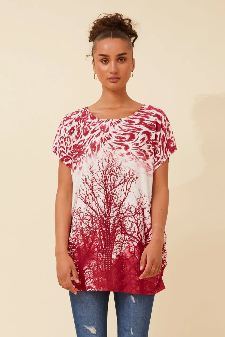 EXCELINA ANIMAL PRINT TOP