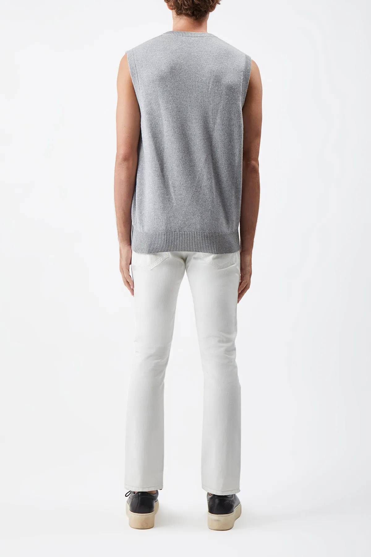 Fielding Knit Vest in Heather Grey Cashmere