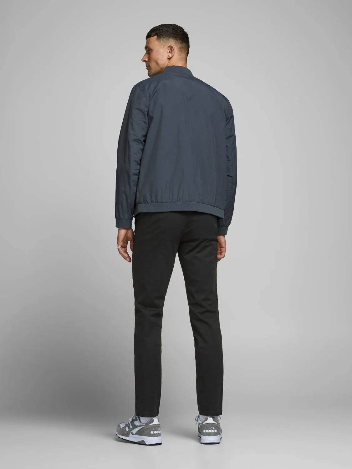 Jack & Jones Mens Marco Bowie Slim Fit Smart Casual Chino Trouser - BLACK