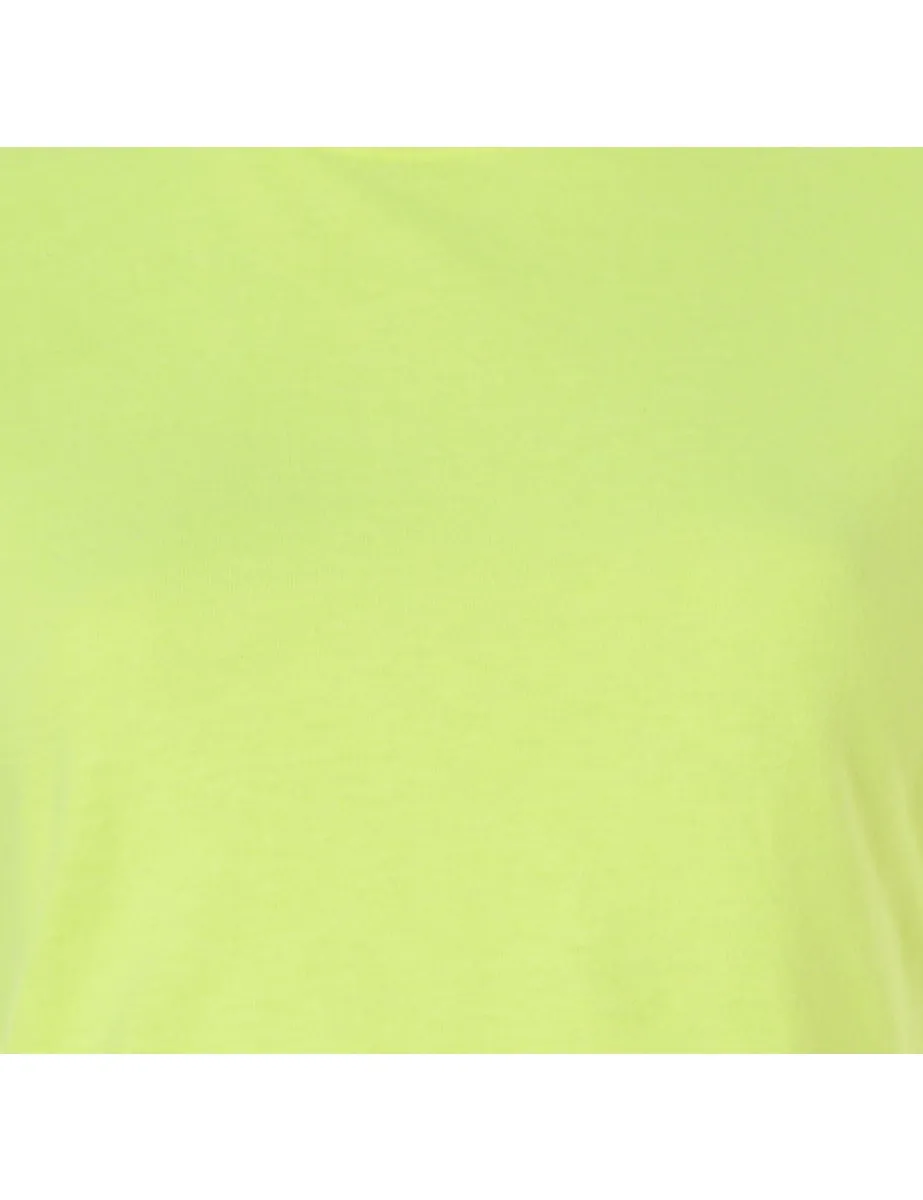 Label Bell Cropped Roll Sleeve T-Shirt