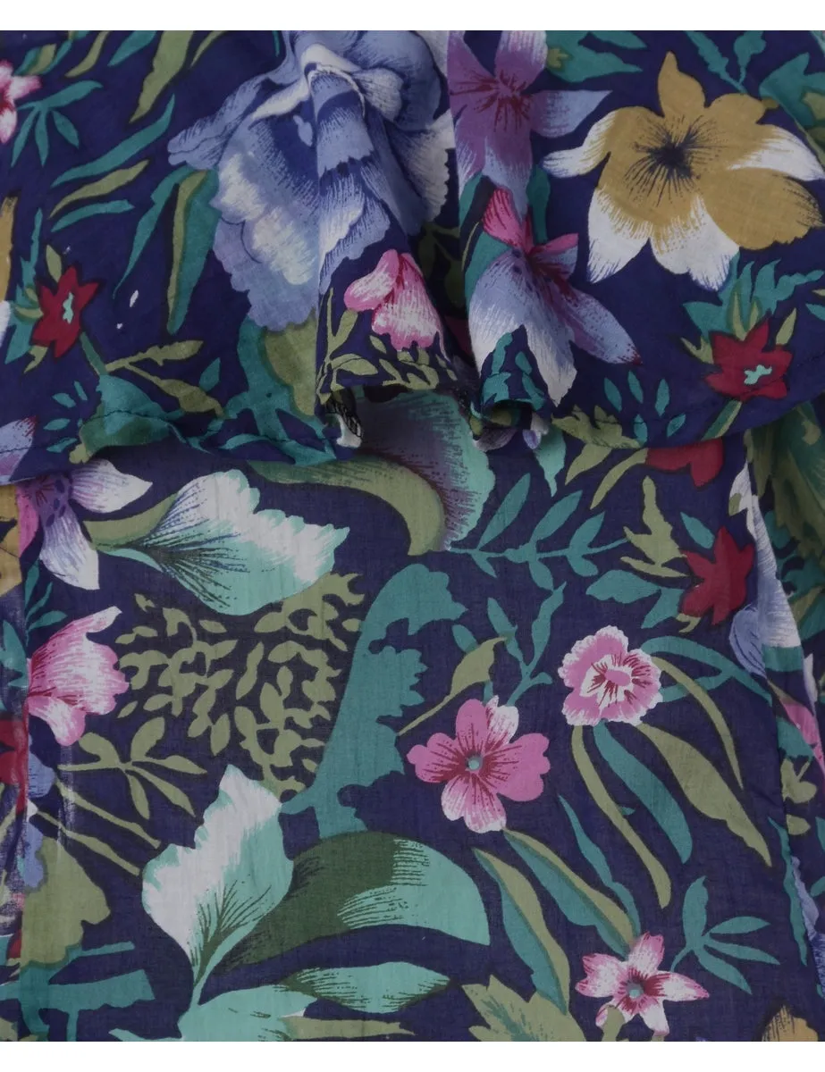 Label Frill Printed Top