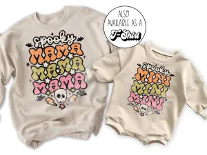 Matching Spooky Mama Spooky Mini Retro Halloween Sweatshirts