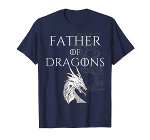 Mens Father Of Dragons Fun Smoky T-Shirt | Mother of Dragons