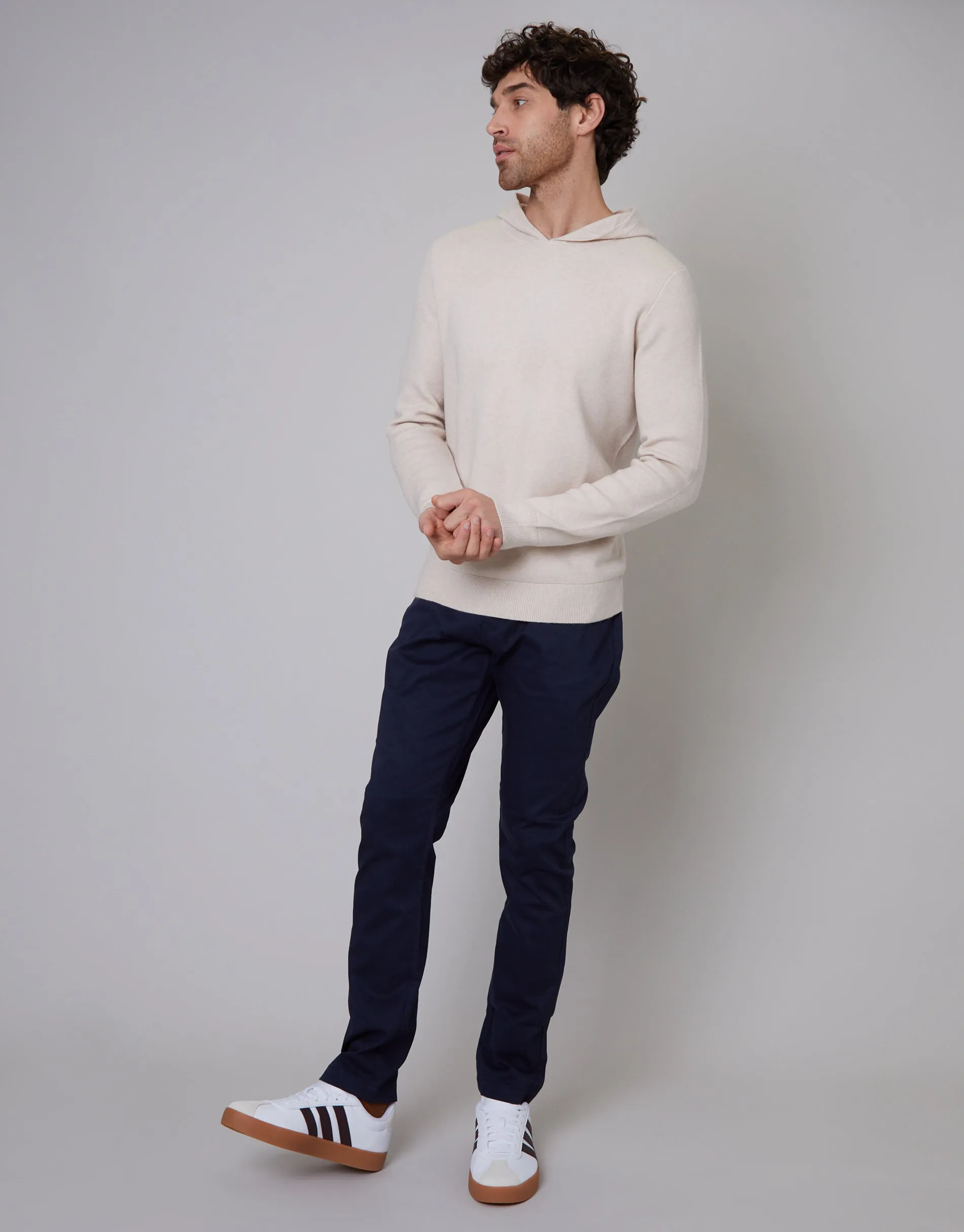 Men's Navy Slim Fit 5 Pocket Chino Trousers
