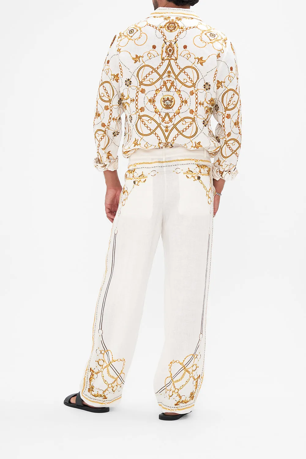 MEN'S WIDE LEG RELAXED LINEN PANT COAST TO COAST