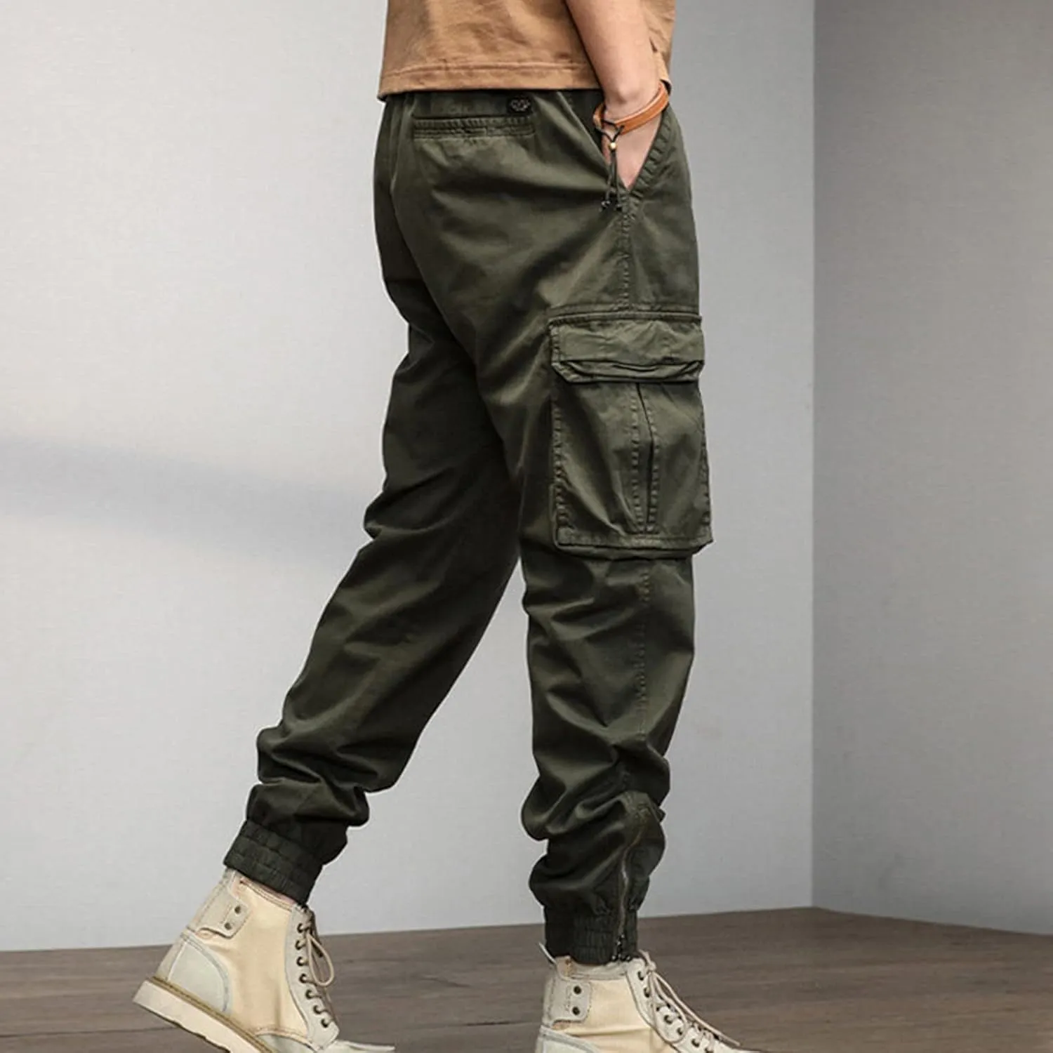 Mens Workout Cargo Sweatpants Pants Training Sport Tapered Sweatpants Breathable Sweatpants Men's Mesh Jogger Zipper