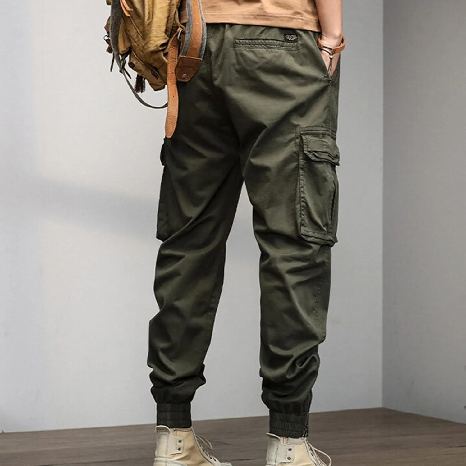 Mens Workout Cargo Sweatpants Pants Training Sport Tapered Sweatpants Breathable Sweatpants Men's Mesh Jogger Zipper