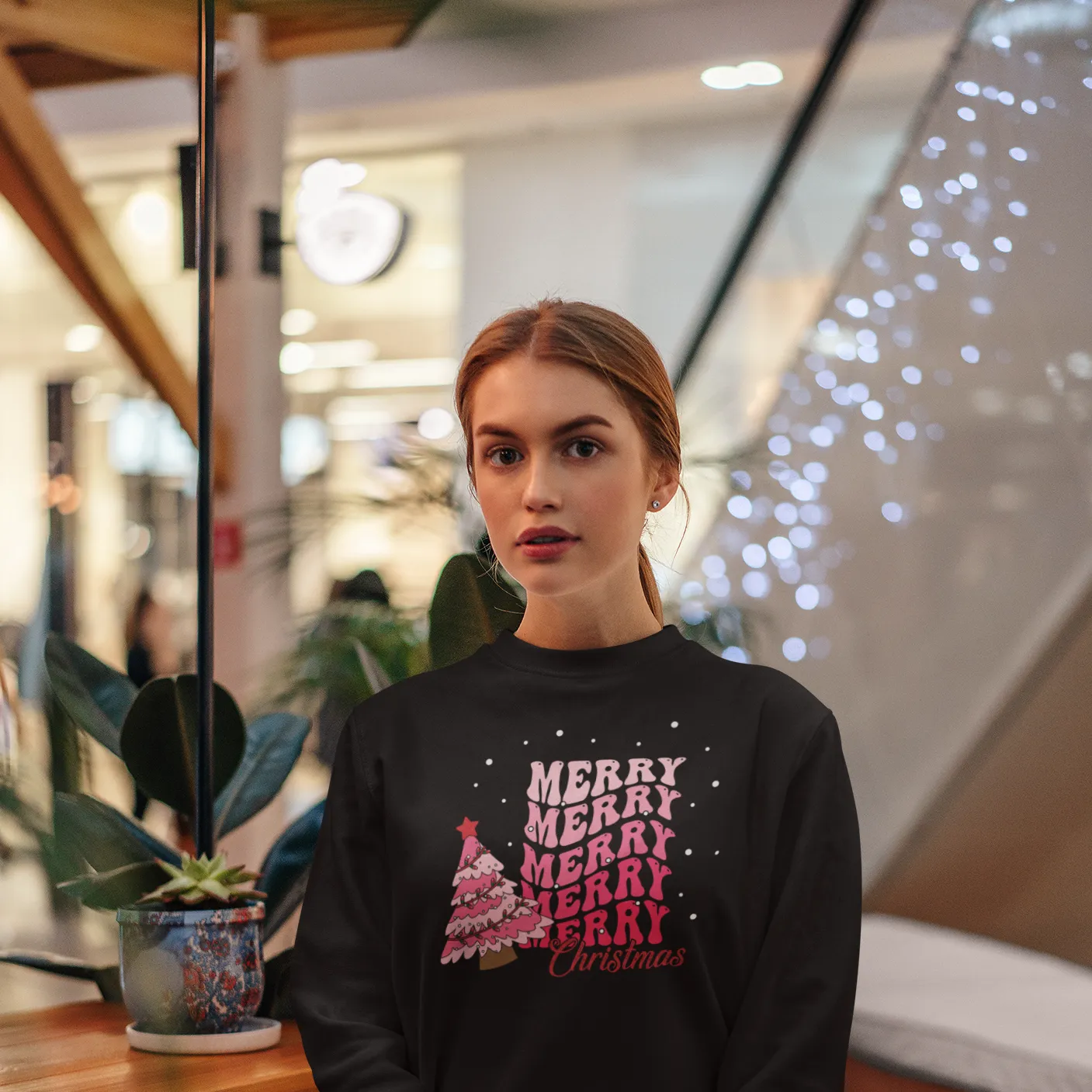 Merry Merry Merry Christmas Sweatshirt, Merry Christmas Sweatshirt, Retro Christmas Sweatshirt,Oversized Women Shirt,Xmas Hoodie,New Year Shirt,Christmas Gift