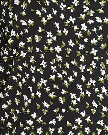 Michael Kors Women's Plus Floral Print Bell Sleeve Top Green Size 1X | Green
