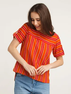 Multicolored Printed Straight Top