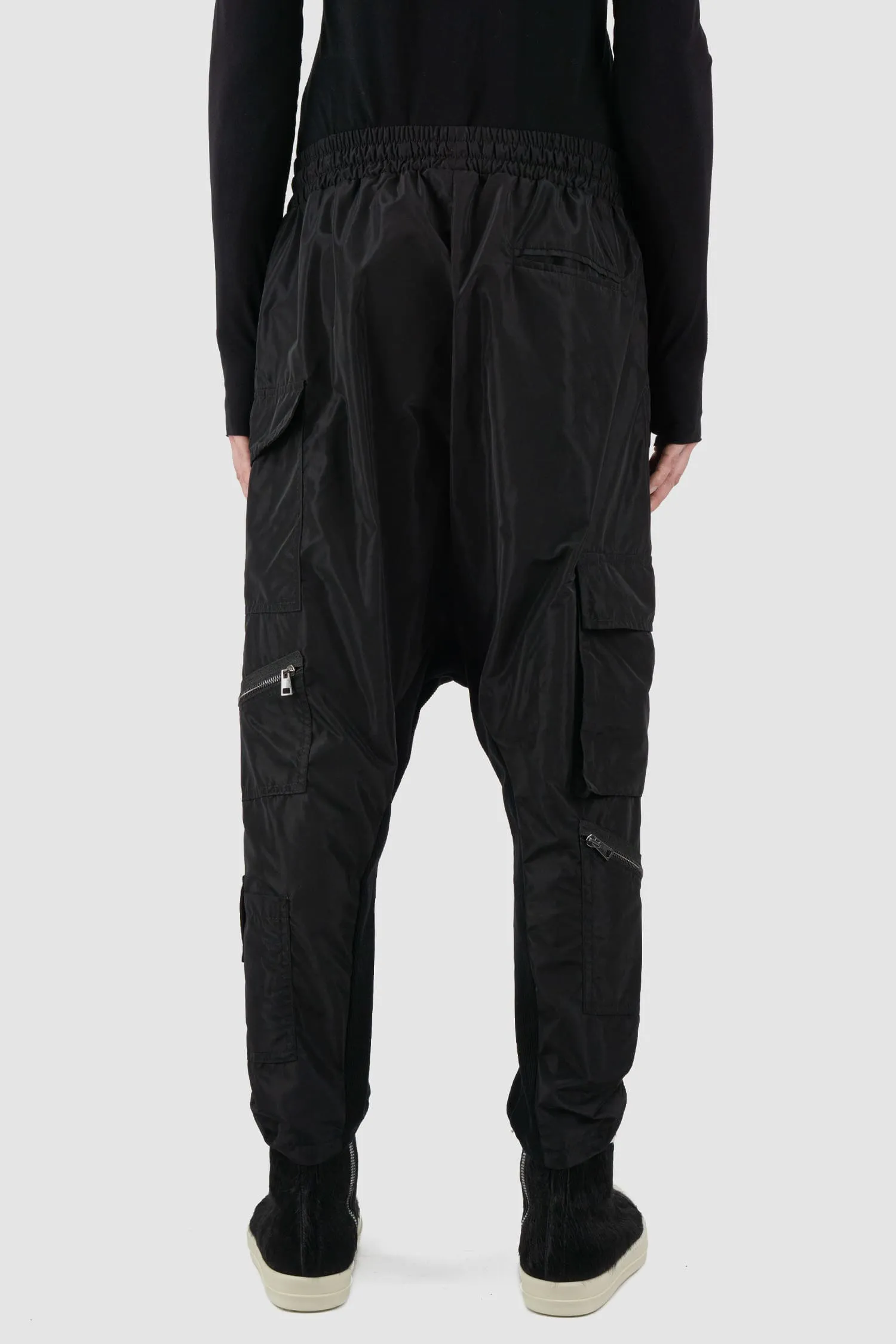 Nylon Low Crotch Trousers