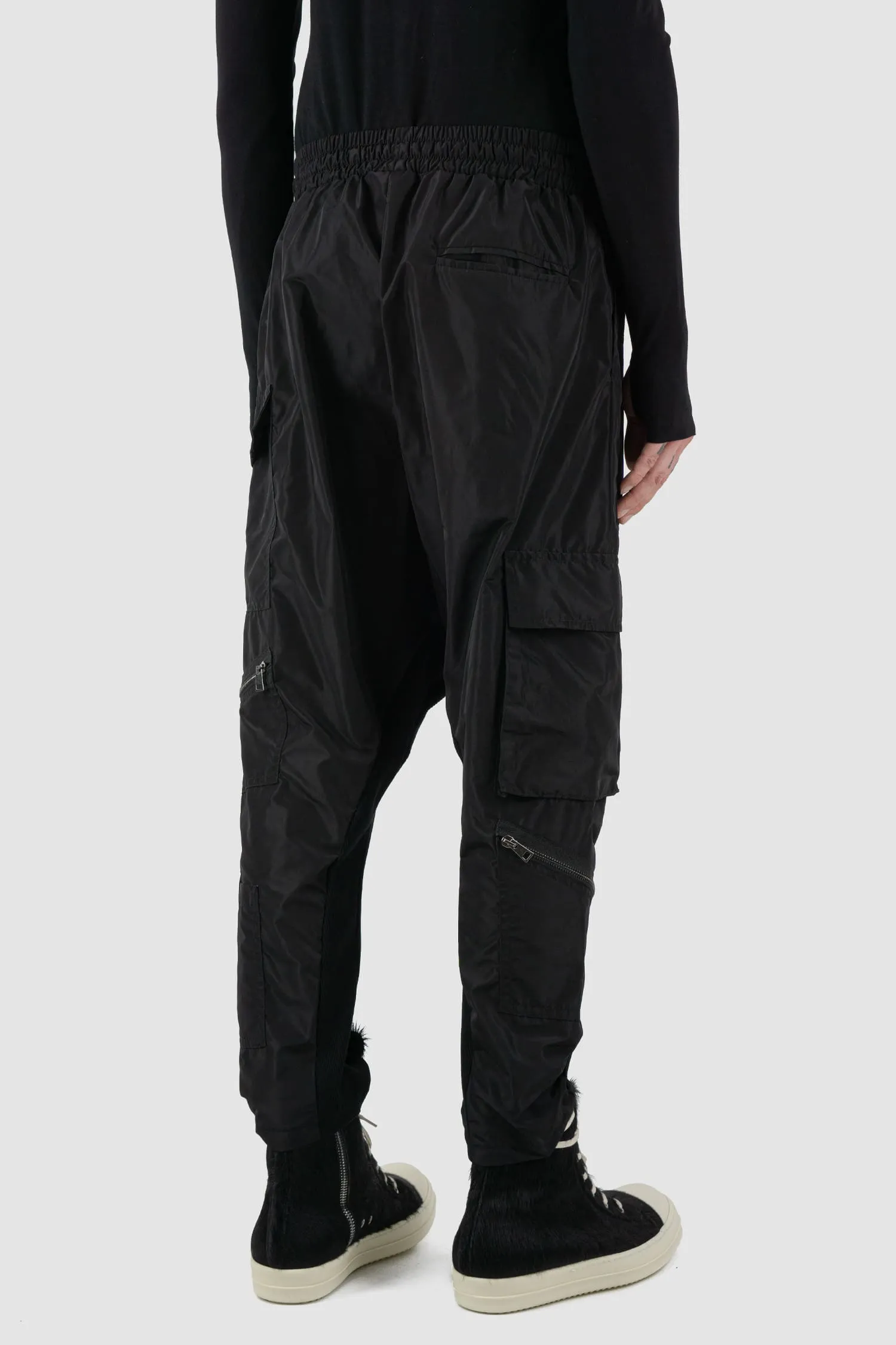 Nylon Low Crotch Trousers